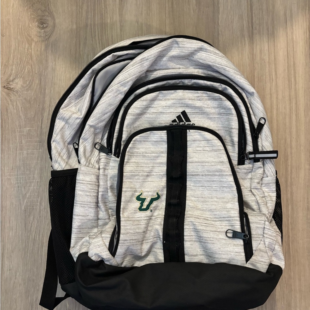 Adidas x USF Gray and Black Sporty Backpack